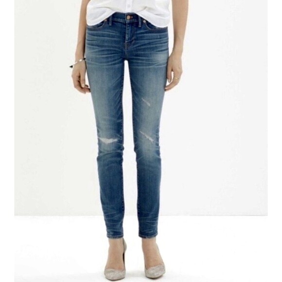 Madewell Skinny Skinny Jeans Rip & Repair Edition Size 31 EUC!!! - Picture 1 of 6